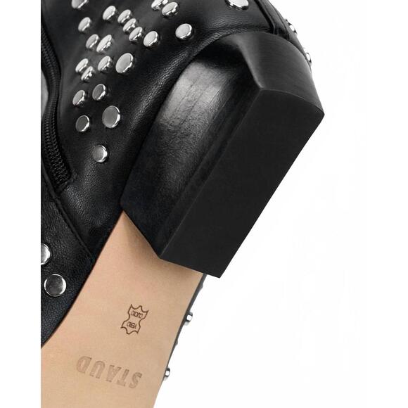 NEW STAUD women's wally flat ankle boot in black - Picture 4 of 7